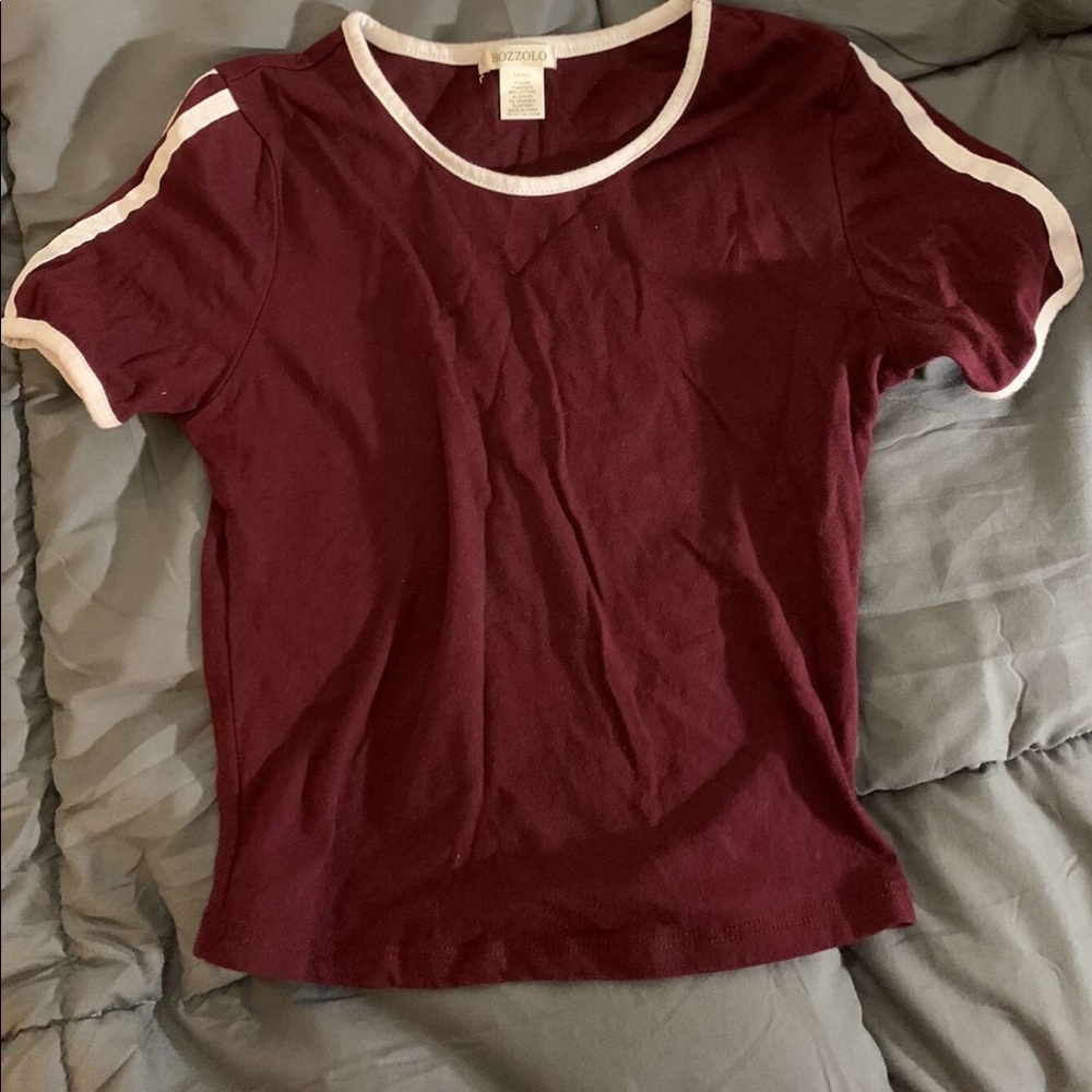 burgundy crop top